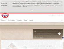 Tablet Screenshot of oetker.dk